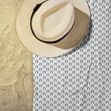 Load image into Gallery viewer, Towel Horse Hoof Prints Blue-Green