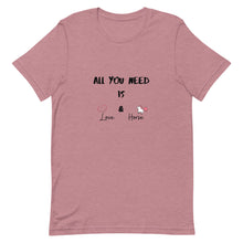 Load image into Gallery viewer, All You Need Is Love & Horse Unisex T-Shirt