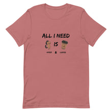 Load image into Gallery viewer, All I Need Is Horse + Coffee Unisex T-Shirt