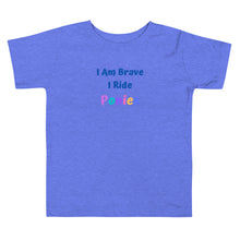 Load image into Gallery viewer, I Am Brave I Ride Ponies Toddler Short Sleeve T-Shirt