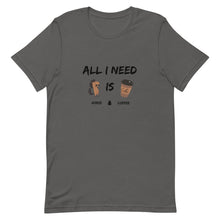 Load image into Gallery viewer, All I Need Is Horse + Coffee Unisex T-Shirt