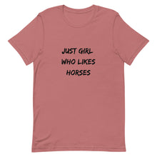 Load image into Gallery viewer, Just Girl Who Likes Horses Unisex T-Shirt
