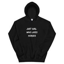 Load image into Gallery viewer, Just Girl Who Likes Horses Unisex Hoodie