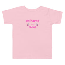 Load image into Gallery viewer, Unicorns Are Real Toddler Short Sleeve T-Shirt