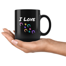 Load image into Gallery viewer, I Love Horses And Dogs Foot Prints Coffee Mug