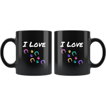 Load image into Gallery viewer, I Love Horses And Dogs Foot Prints Coffee Mug