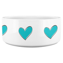 Load image into Gallery viewer, Dog Bowl Heart Bleu-Green
