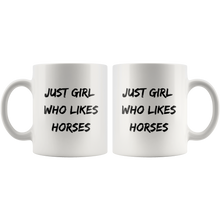 Load image into Gallery viewer, Just Girl Who Likes Horses Coffee Mug
