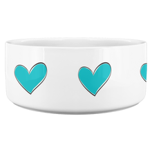 Load image into Gallery viewer, Dog Bowl Heart Bleu-Green
