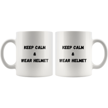 Load image into Gallery viewer, Keep Calm And Wear Helmet Coffee Mug
