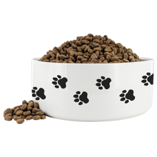 Load image into Gallery viewer, Dog Bowl Dog Foot Prints Black
