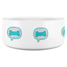 Load image into Gallery viewer, Dog Bowl Bone In Bubble Blue-Green
