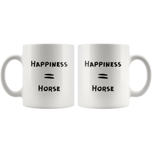 Load image into Gallery viewer, Happiness = Horse Coffee Mug
