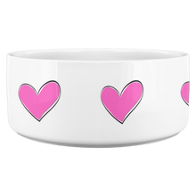 Load image into Gallery viewer, Dog Bowl Heart Pink
