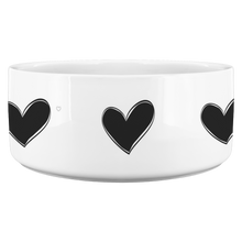 Load image into Gallery viewer, Dog Bowl Heart Black
