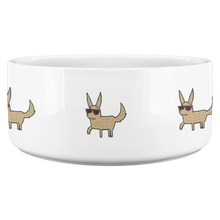 Load image into Gallery viewer, Dog Bowl Cool Dog With Glasses
