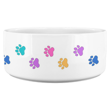 Load image into Gallery viewer, Dog Bowl Dog Foot Prints Colored
