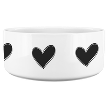 Load image into Gallery viewer, Dog Bowl Heart Black
