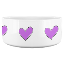 Load image into Gallery viewer, Dog Bowl Heart Purple
