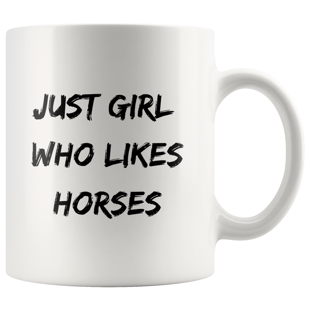 Just Girl Who Likes Horses Coffee Mug