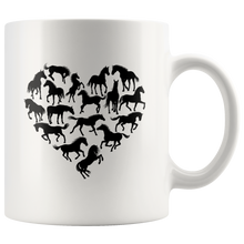 Load image into Gallery viewer, Heart Made Of Horses Coffee Mug
