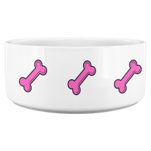 Load image into Gallery viewer, Dog Bowl Bone Pink
