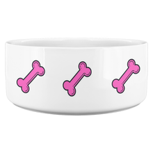 Load image into Gallery viewer, Dog Bowl Bone Pink
