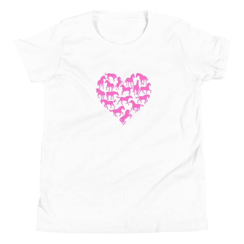 Heart Made Of Horses Youth Short Sleeve T-Shirt