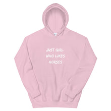 Load image into Gallery viewer, Just Girl Who Likes Horses Unisex Hoodie
