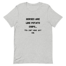 Load image into Gallery viewer, Horses Are Like Potato Chips Unisex T-Shirt
