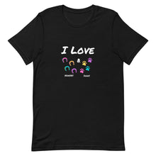 Load image into Gallery viewer, I Love Horses &amp; Dogs Unisex T-Shirt
