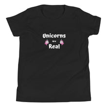 Load image into Gallery viewer, Unicorns Are Real Youth Short Sleeve T-Shirt
