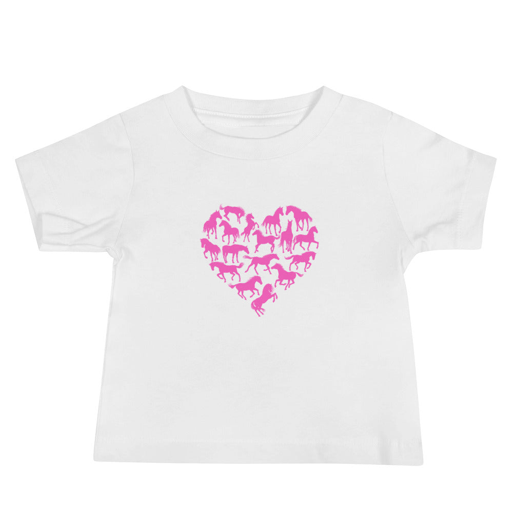 Heart Made Of Horses Baby Jersey Short Sleeve Tee