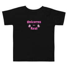 Load image into Gallery viewer, Unicorns Are Real Toddler Short Sleeve T-Shirt
