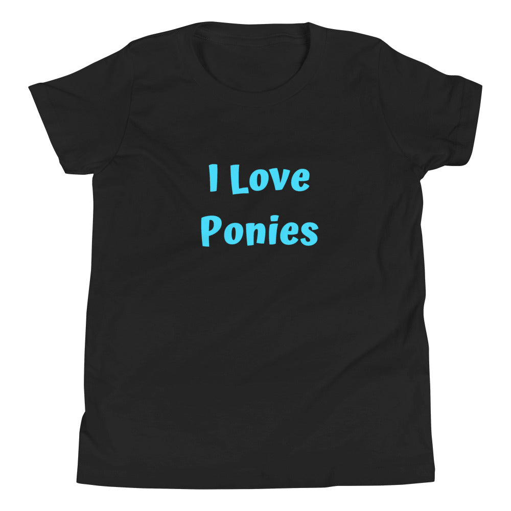 I Love Ponies Youth Short Sleeve T-Shirt