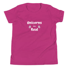 Load image into Gallery viewer, Unicorns Are Real Youth Short Sleeve T-Shirt
