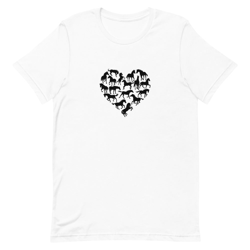 Heart Made Of Horses Unisex T-Shirt