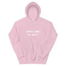 Load image into Gallery viewer, Horses Make Me Happy Unisex Hoodie
