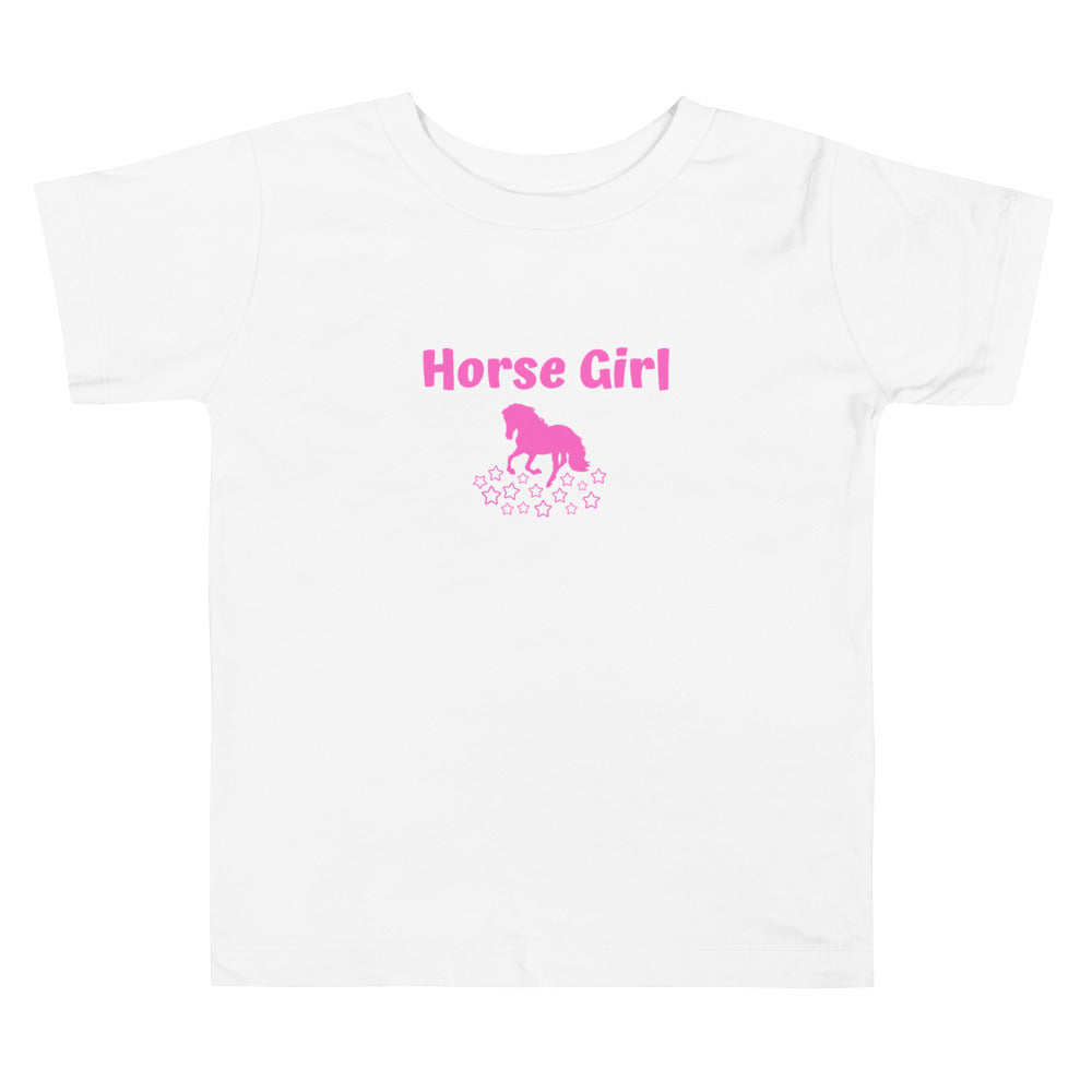 Horse Girl Toddler Short Sleeve T-Shirt