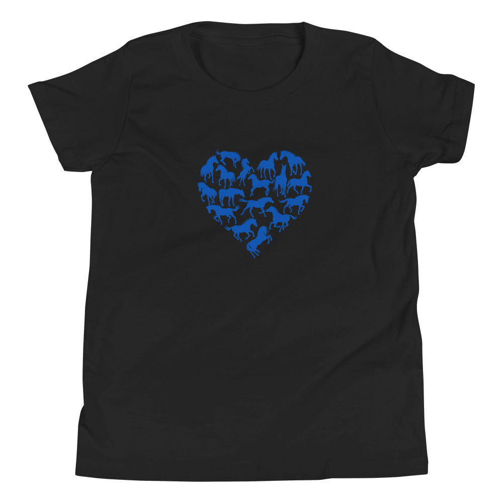 Heart Made Of Horses Youth Short Sleeve T-Shirt