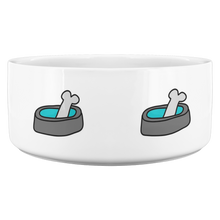 Load image into Gallery viewer, Dog Bowl With Bone Blue-Green
