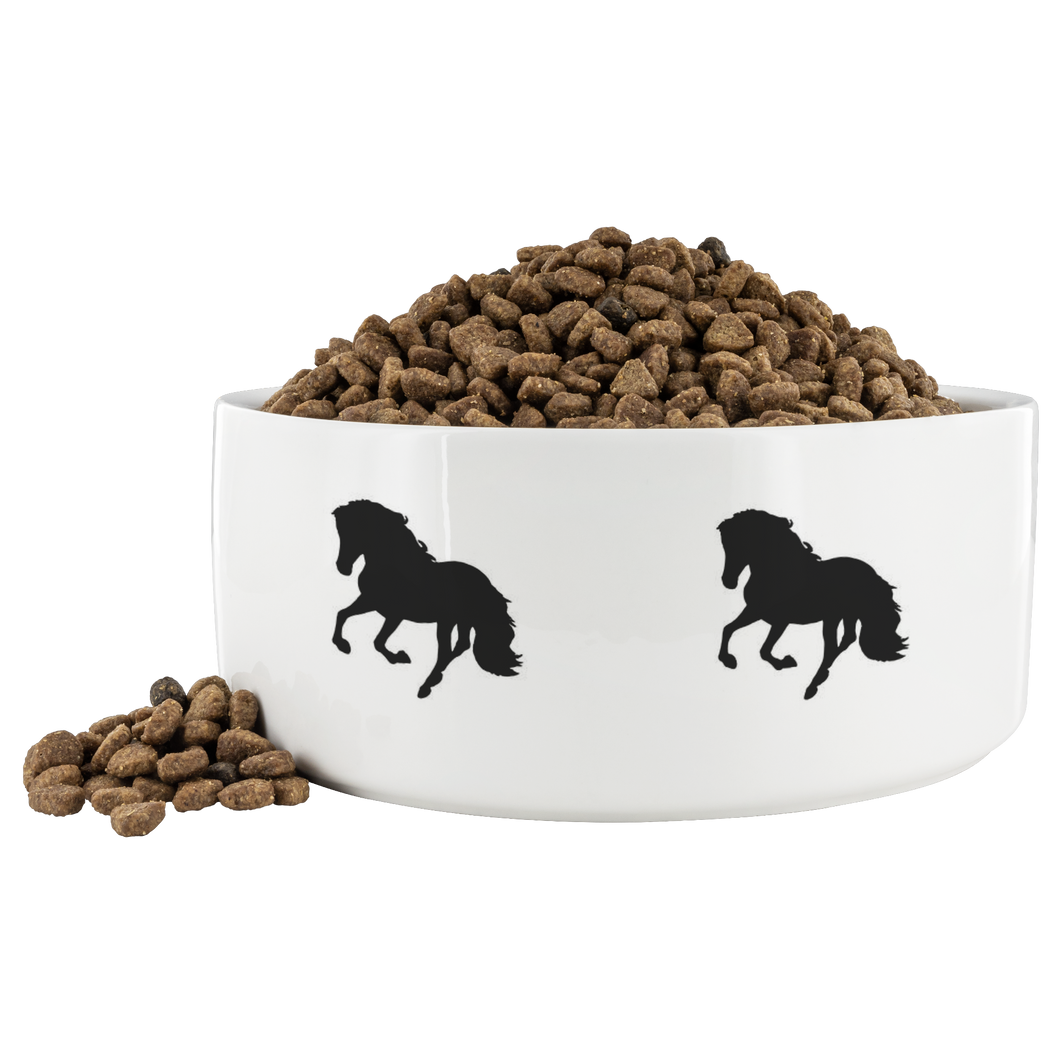 Dog Bowl Horse Black