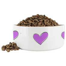 Load image into Gallery viewer, Dog Bowl Heart Purple
