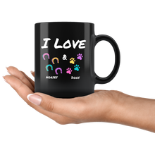 Load image into Gallery viewer, I Love Horses And Dogs Foot Prints Coffee Mug
