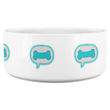 Load image into Gallery viewer, Dog Bowl Bone In Bubble Blue-Green
