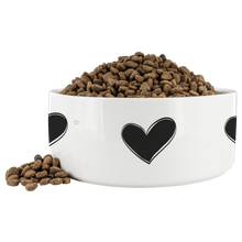 Load image into Gallery viewer, Dog Bowl Heart Black
