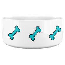 Load image into Gallery viewer, Dog Bowl Bone Blue-Green
