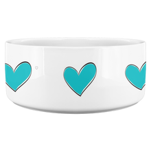 Load image into Gallery viewer, Dog Bowl Heart Bleu-Green
