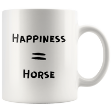 Load image into Gallery viewer, Happiness = Horse Coffee Mug
