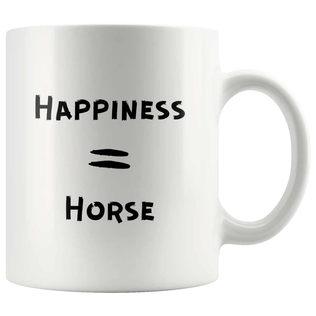 Happiness = Horse Coffee Mug